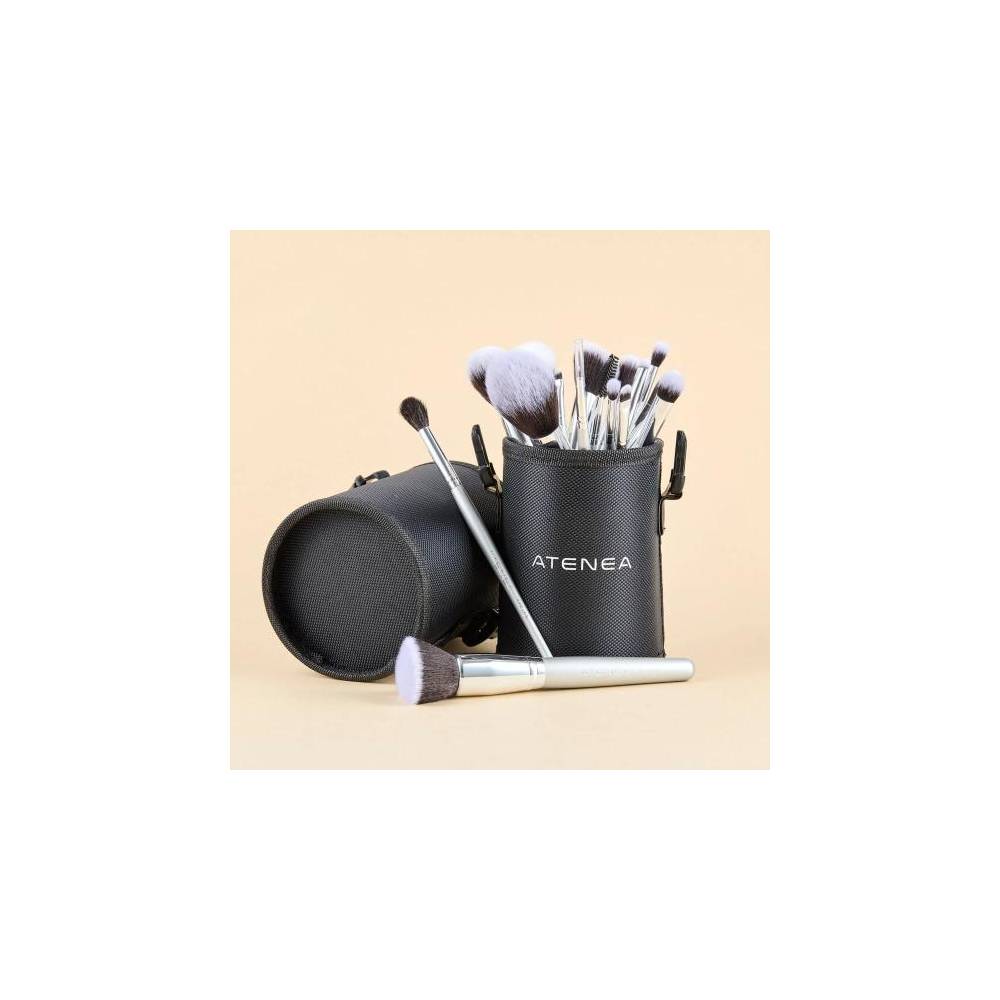 ATENEA KIT DE BROCHAS DE MAQUILLAJE SILVER